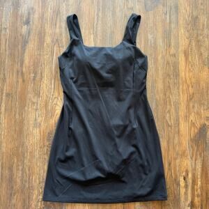 Calia Inspire Scoop Back Dress pure black SMALL skort dress athletic dress $108